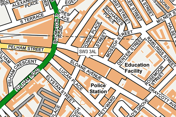 SW3 3AL map - OS OpenMap – Local (Ordnance Survey)