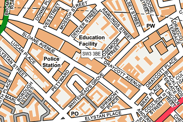 SW3 3BE map - OS OpenMap – Local (Ordnance Survey)