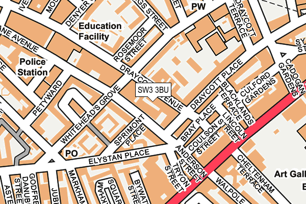 SW3 3BU map - OS OpenMap – Local (Ordnance Survey)