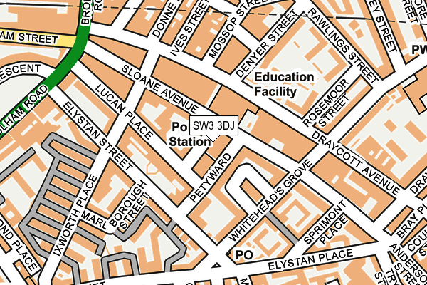 SW3 3DJ map - OS OpenMap – Local (Ordnance Survey)