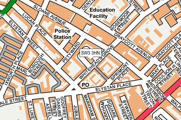 SW3 3HN map - OS OpenMap – Local (Ordnance Survey)