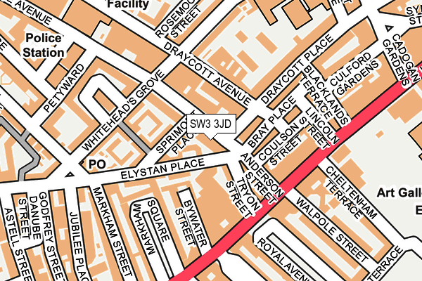 SW3 3JD map - OS OpenMap – Local (Ordnance Survey)