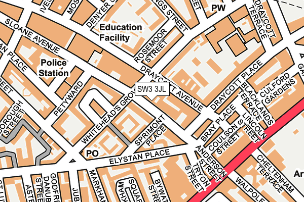 SW3 3JL map - OS OpenMap – Local (Ordnance Survey)