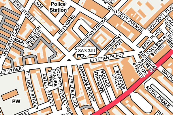 SW3 3JU map - OS OpenMap – Local (Ordnance Survey)