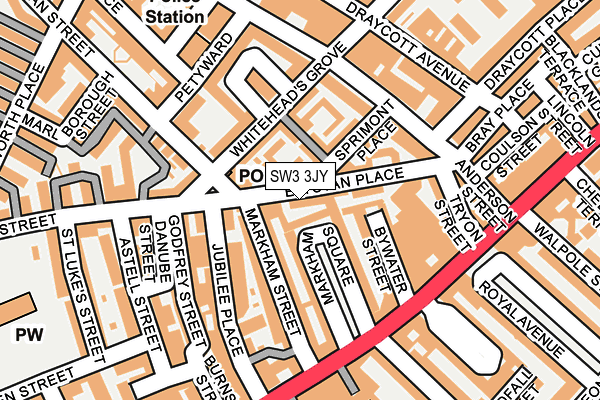 SW3 3JY map - OS OpenMap – Local (Ordnance Survey)