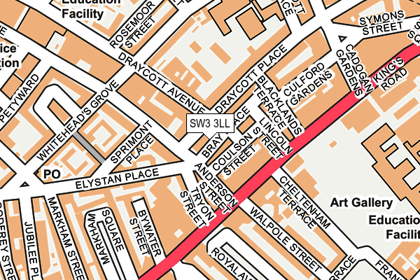 SW3 3LL map - OS OpenMap – Local (Ordnance Survey)