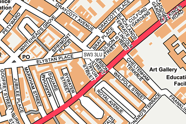 SW3 3LU map - OS OpenMap – Local (Ordnance Survey)