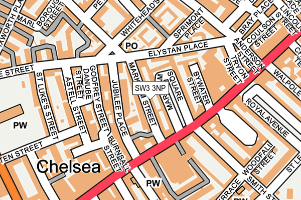 SW3 3NP map - OS OpenMap – Local (Ordnance Survey)