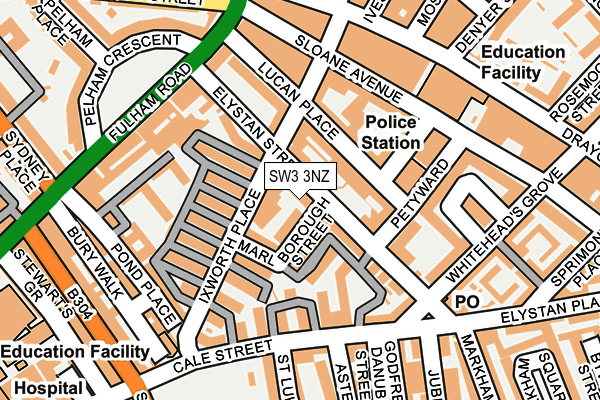 SW3 3NZ map - OS OpenMap – Local (Ordnance Survey)