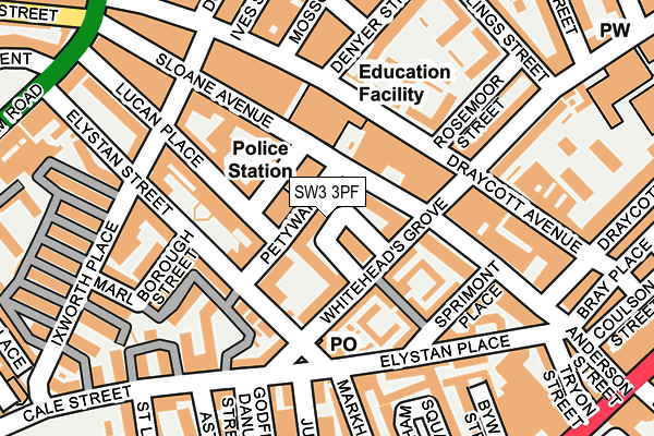 SW3 3PF map - OS OpenMap – Local (Ordnance Survey)