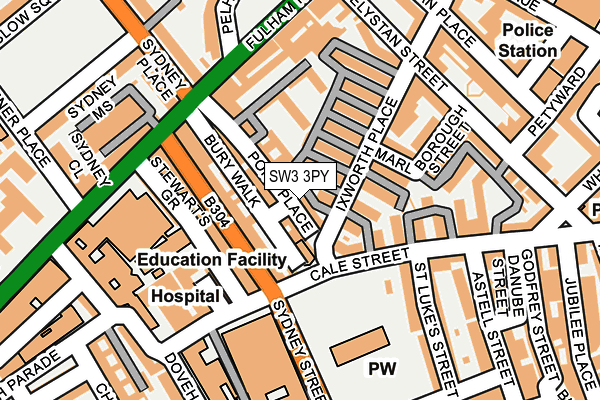 SW3 3PY map - OS OpenMap – Local (Ordnance Survey)