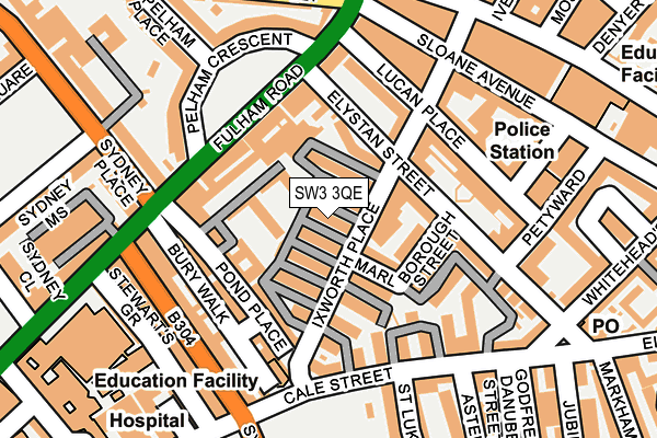SW3 3QE map - OS OpenMap – Local (Ordnance Survey)