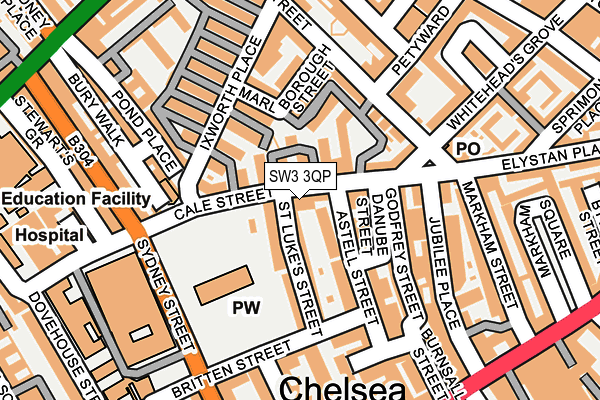 SW3 3QP map - OS OpenMap – Local (Ordnance Survey)