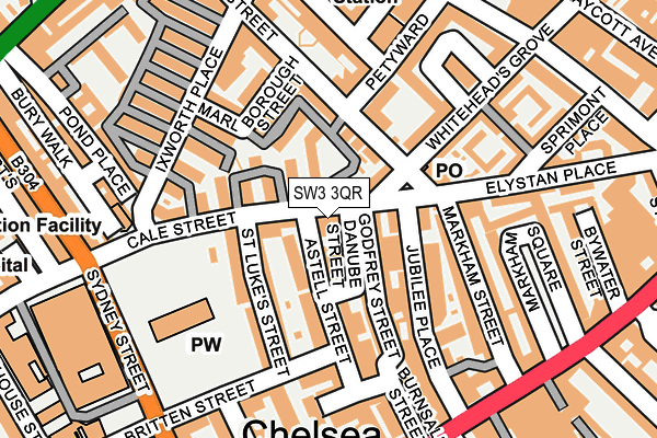 SW3 3QR map - OS OpenMap – Local (Ordnance Survey)