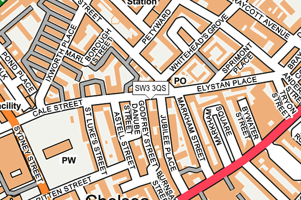 SW3 3QS map - OS OpenMap – Local (Ordnance Survey)
