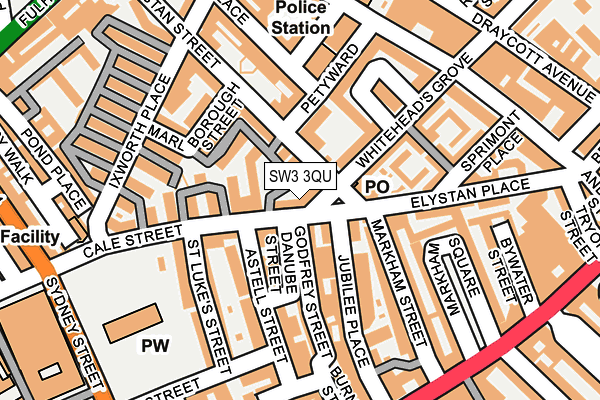 SW3 3QU map - OS OpenMap – Local (Ordnance Survey)