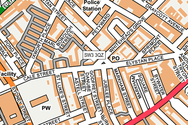 SW3 3QZ map - OS OpenMap – Local (Ordnance Survey)
