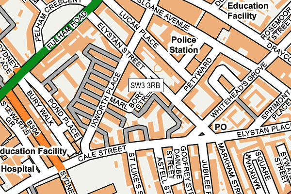 SW3 3RB map - OS OpenMap – Local (Ordnance Survey)