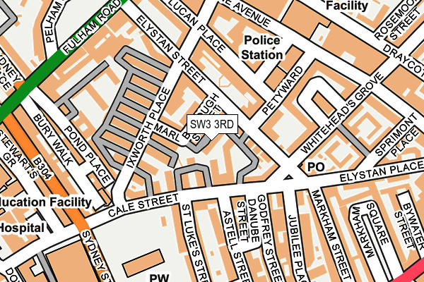 SW3 3RD map - OS OpenMap – Local (Ordnance Survey)
