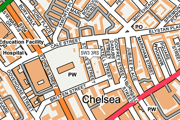 SW3 3RS map - OS OpenMap – Local (Ordnance Survey)