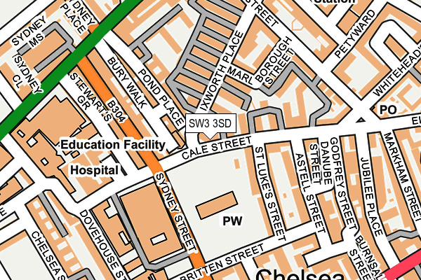 SW3 3SD map - OS OpenMap – Local (Ordnance Survey)