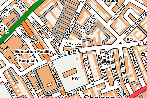 SW3 3SE map - OS OpenMap – Local (Ordnance Survey)