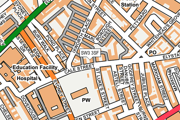 SW3 3SF map - OS OpenMap – Local (Ordnance Survey)