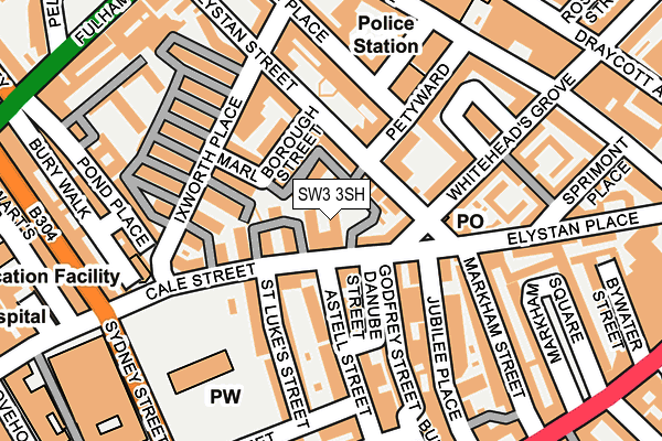 SW3 3SH map - OS OpenMap – Local (Ordnance Survey)