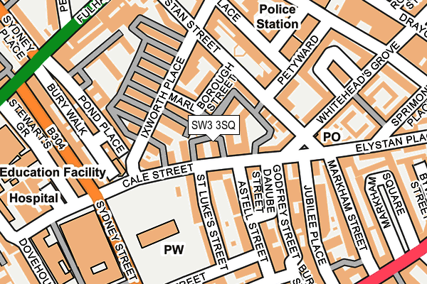 SW3 3SQ map - OS OpenMap – Local (Ordnance Survey)