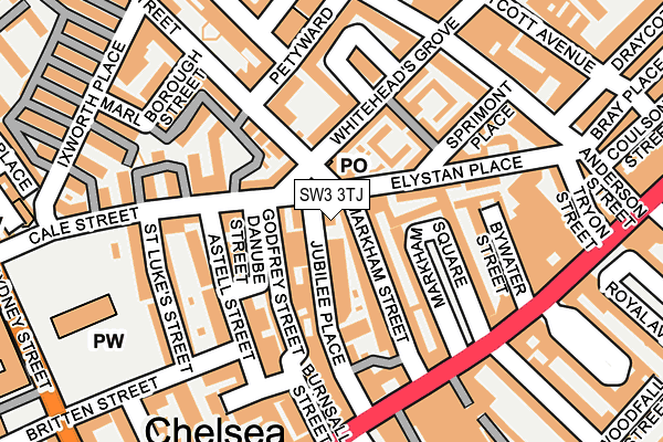 SW3 3TJ map - OS OpenMap – Local (Ordnance Survey)