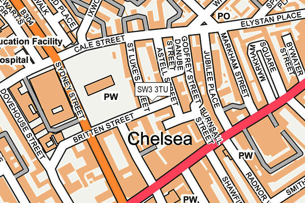 SW3 3TU map - OS OpenMap – Local (Ordnance Survey)