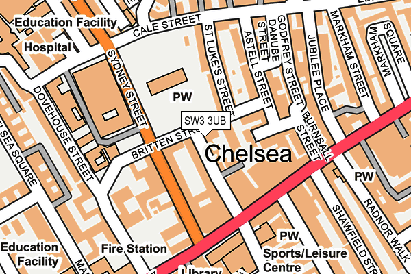 SW3 3UB map - OS OpenMap – Local (Ordnance Survey)