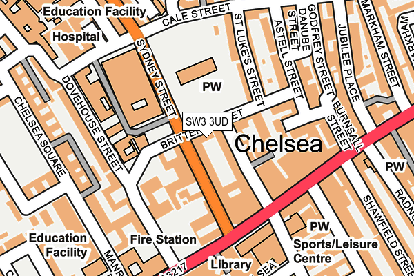 SW3 3UD map - OS OpenMap – Local (Ordnance Survey)