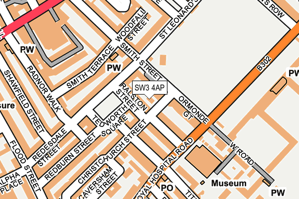 SW3 4AP map - OS OpenMap – Local (Ordnance Survey)