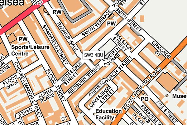 SW3 4BU map - OS OpenMap – Local (Ordnance Survey)