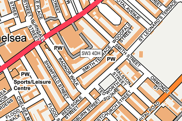 SW3 4DH map - OS OpenMap – Local (Ordnance Survey)