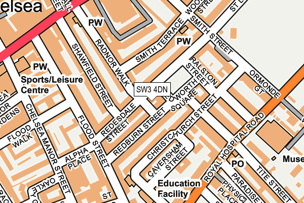 SW3 4DN map - OS OpenMap – Local (Ordnance Survey)