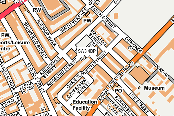 SW3 4DP map - OS OpenMap – Local (Ordnance Survey)