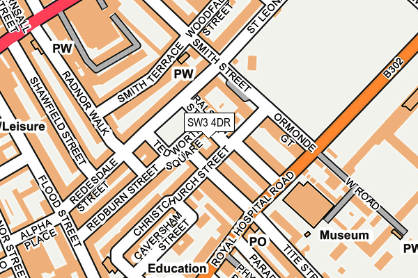 SW3 4DR map - OS OpenMap – Local (Ordnance Survey)