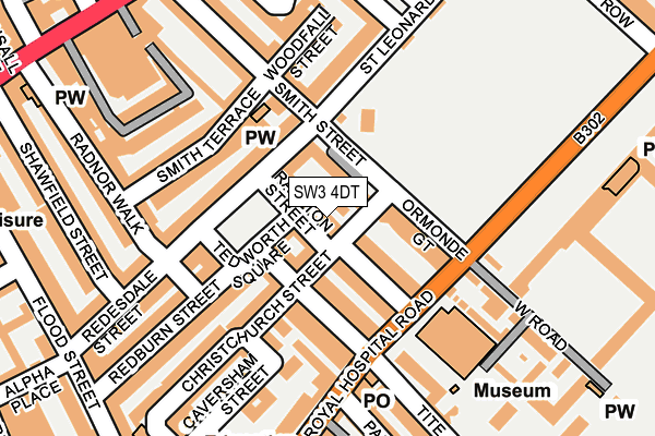SW3 4DT map - OS OpenMap – Local (Ordnance Survey)
