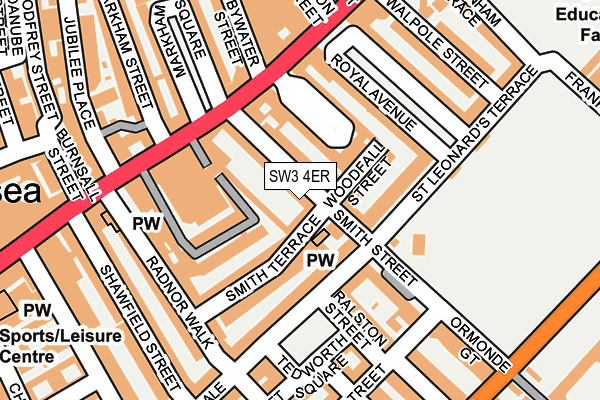 SW3 4ER map - OS OpenMap – Local (Ordnance Survey)