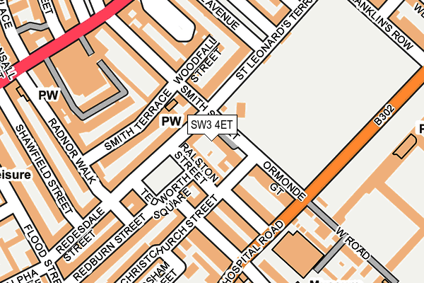 SW3 4ET map - OS OpenMap – Local (Ordnance Survey)