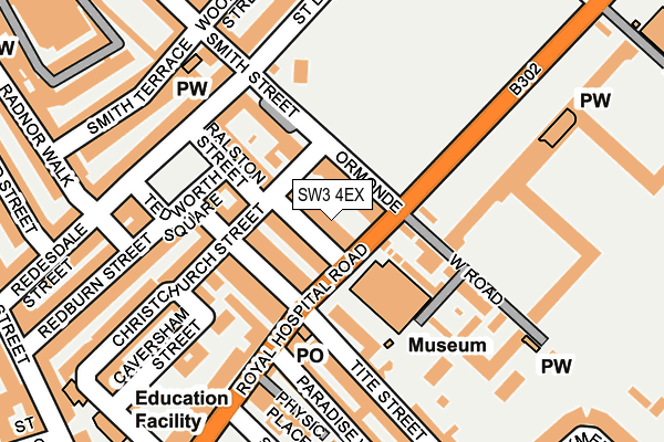 SW3 4EX map - OS OpenMap – Local (Ordnance Survey)