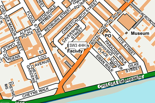 SW3 4HH map - OS OpenMap – Local (Ordnance Survey)