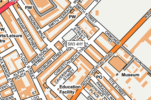 SW3 4HY map - OS OpenMap – Local (Ordnance Survey)