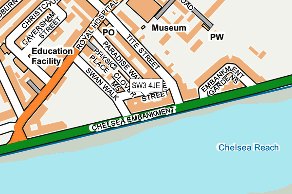 SW3 4JE map - OS OpenMap – Local (Ordnance Survey)