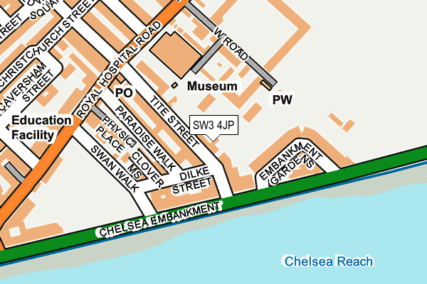 SW3 4JP map - OS OpenMap – Local (Ordnance Survey)