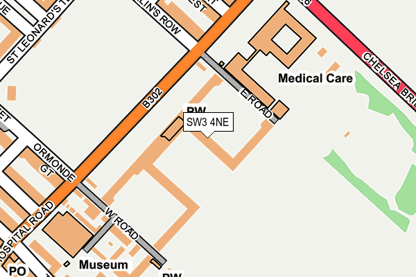 SW3 4NE map - OS OpenMap – Local (Ordnance Survey)
