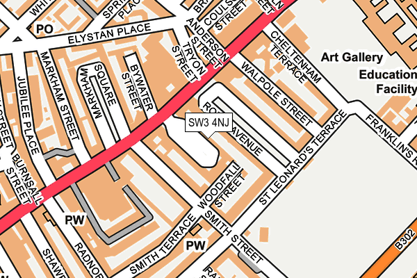 SW3 4NJ map - OS OpenMap – Local (Ordnance Survey)