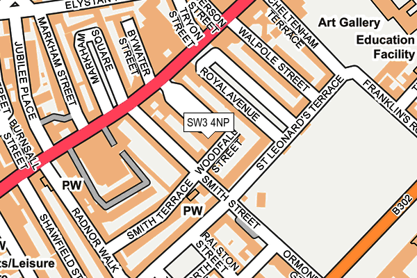 SW3 4NP map - OS OpenMap – Local (Ordnance Survey)